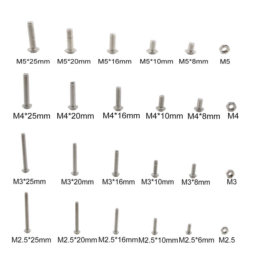 Metrisch Metall Gewinde Hitze Set Schrauben Einsatz for 3D Druck M2.5 M3 M4 M5 