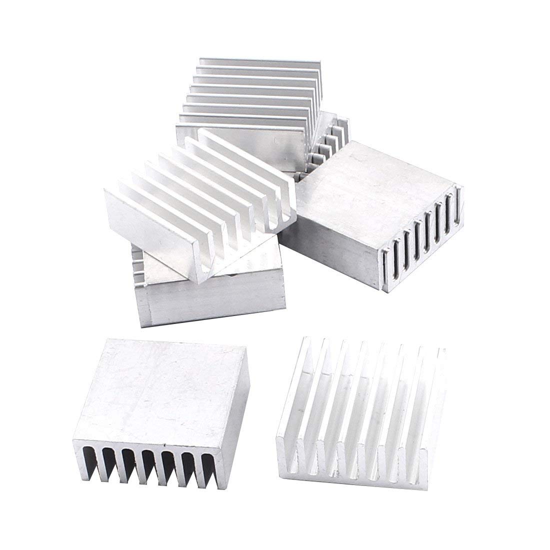 Aluminium Heatsink 25 x 25 x 10mm (Pack of 10) - 3D Print General