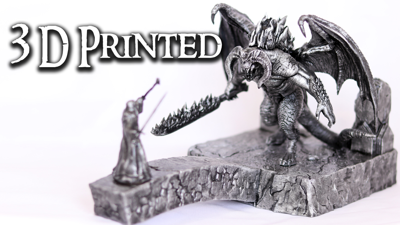 Balrog and Gandalf 3D Printed